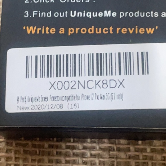 UniqueMe Screen Protectors 4pack for IPhone 12 Pro Max 5G - Picture 3 of 3